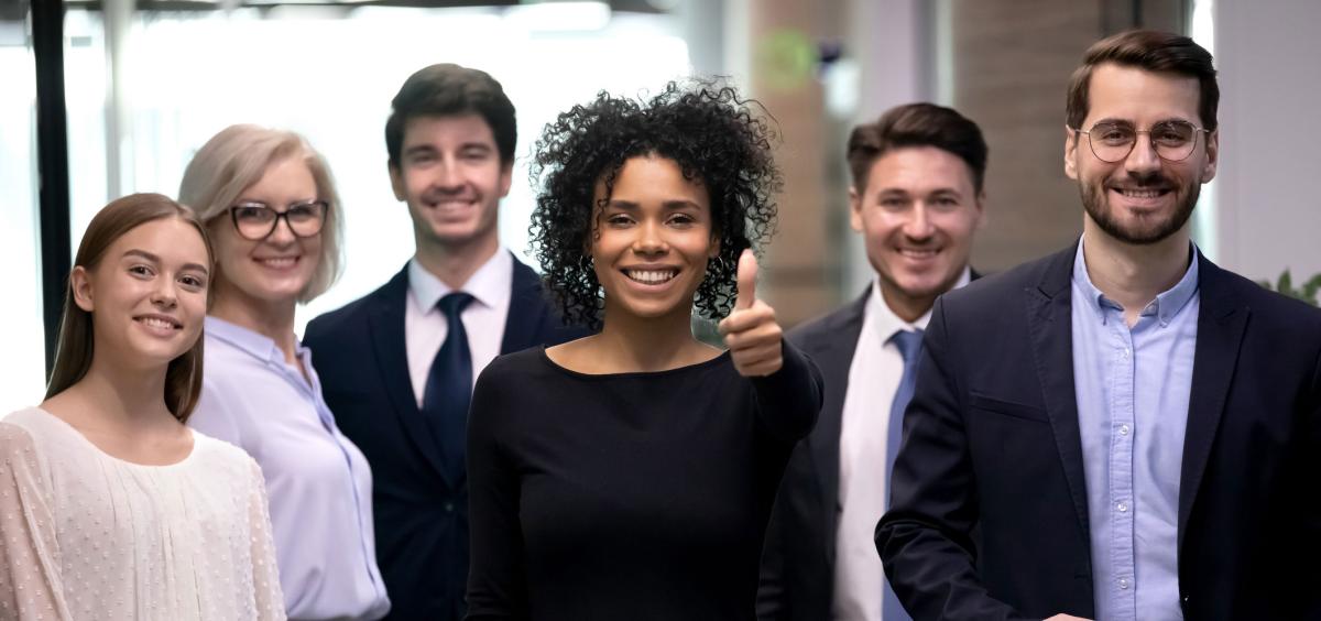 Group of people smiling at camera